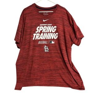 Nike Shirt Mens 3XL Red Dri Fit St. Louis Cardinals Nationals Spring Training